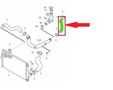 ШЛАНГ ТУРБОИНТЕРКУЛЕРА VOLVO V70N XC90 2.4 D5