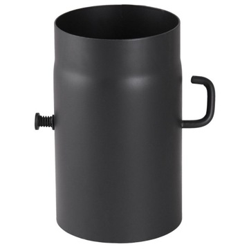 SZYBER czarny stalowy FI 130 REGULACJA CIĄGU KOMINKI piece kozy 25cm 250mm