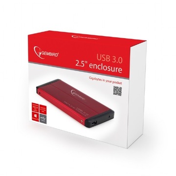 КОРПУС КАРМАН ДЛЯ ДИСКОВОГО ДИСКА 2,5 ДЮЙМА USB 3.0 SATA КРАСНЫЙ