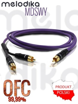 Melodika MDSWY10 Kabel do subwoofera typu Y (RCA-2xRCA) Purple - 1m