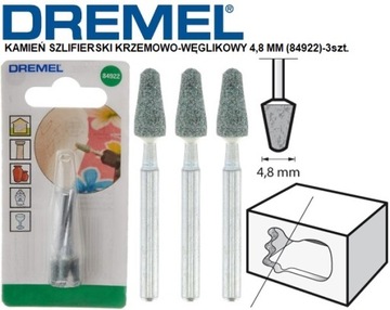 3 шт. ШЛИФОВАЛЬНЫЙ КАМЕНЬ 4,8 ММ (84922) DREMEL