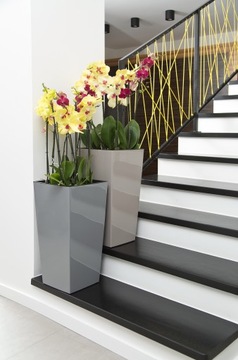 JUKA LAMELA ЦВЕТОЧНЫЙ ВАЗ 30x30 h31 С БЕЛОЙ ВСТАВКОЙ