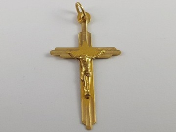 Krzyżyk złoty męski Pan Jezus śliczny tanio 14K