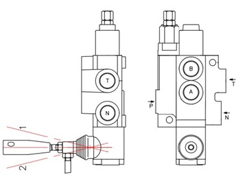 ROZDZIELACZ HYDRAULICZNY 1-SEKCYJNY 40L + NYPLE