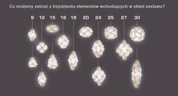 Skandynawska Lampa sufitowa wisząca Puzzle biała L