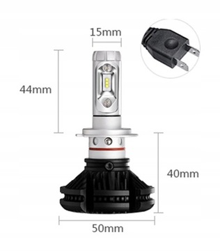 Лампы 2шт LED H7 X3 ZES 50W 12000lm LUMILEDS