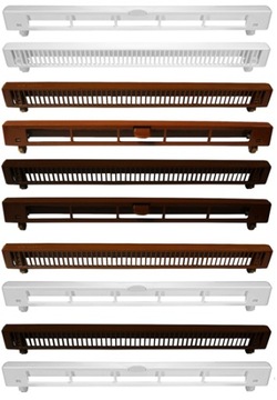 Оконные дефлекторы Slimline 2000, ТЕМНО-КОРИЧНЕВЫЙ/БЕЛЫЙ