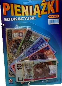 TOY MONEY развивающие ПОЛЬСКИЕ банкноты для обучения СЧЕТУ Бумага