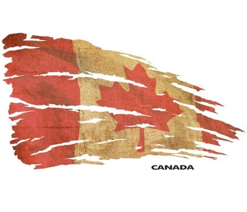 NAKLEJKA KANADA FLAGA KANADY CANADA UV NA SAMOCHÓD