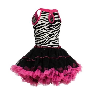 POPATU sukienka ZEBRA taniec TUTU SK663 128-134cm