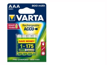 AKUMULATOR AAA R3 R03 LR03 800mAh VARTA NOWOŚĆ FV