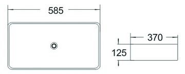 MEXEN CATIA НАСТОЛЬНАЯ РАКОВИНА 58x37 см, СТАНДАРТ