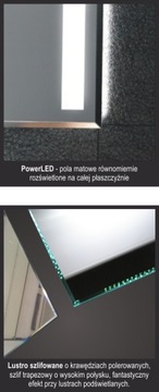 'LEDFRAME' 120*80 LUSTRO PODŚWIETLANE ŁAZIENKOWE