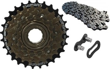 КОМПЛЕКТ SHIMANO TZ21/TZ50 7RZ FREESPEED + ЦЕПЬ