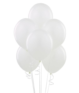 Balony Lateksowe Pastelowe BIAŁE Komunia Wesele Urodziny 11 cali 25szt.