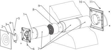 REKUPERATOR KOMPAKTOWY HRV100P + sterowany pilotem