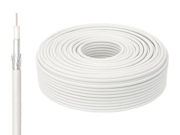 KABEL PRZEWÓD KONCENTRYCZNY ANTENOWY RG6U 100m