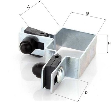 Зажим 40х60, оцинкованный, угловой набор, панель ограждения