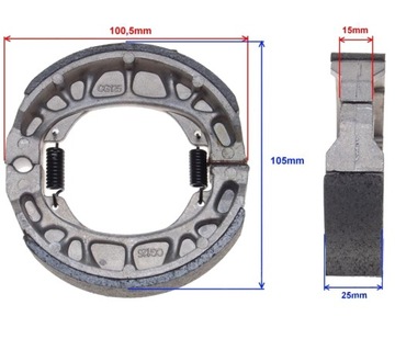 ТОРМОЗНЫЕ КОЛОДКИ ДЛЯ СКУТЕРА 4T GY6 DELFIN BRAKE