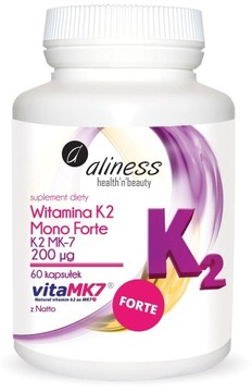 Witamina K2 MONOFORTE MK-7 200mcg z Natto ALINESS