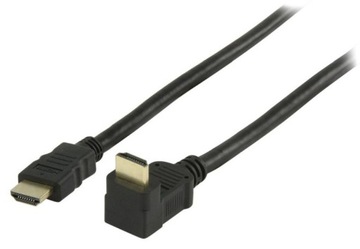 Kabel HDMI do HDMI 1,5m v1.4 FullHD Kątowy Dolny