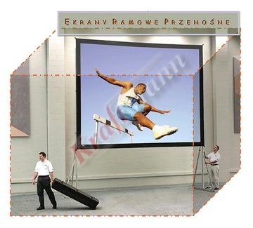 Ekran Ramowy Przenośny Projekcja Przednia 300 Cm