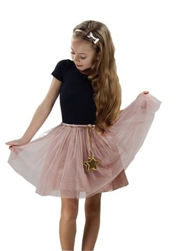 spódniczka TIUL TUTU jasny brąz 128 134 PC127 PL