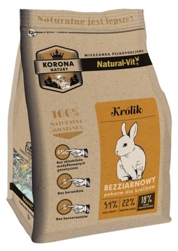NATURAL-VIT KORONA NATURY POKARM DLA KRÓLIKA 750G