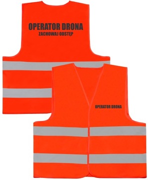 KAMIZELKA NADRUK OPERATOR DRONA CZARNY ODBLASK XL