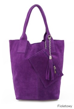 LEATHER BAG замшевая сумка V093 фиолетовая