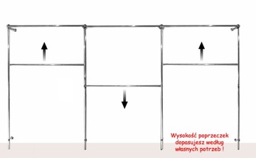 REGAŁ REGULOWANY 4m WYPOSAŻENIE SKLEPOWE ODZIEŻ c1