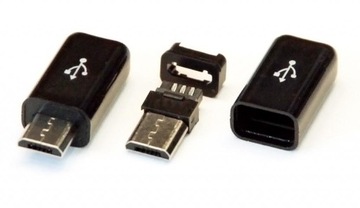 Wtyk USB-B micro 5PIN na kabel 8szt