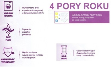 KOŁDRA 140x200 MEDICAL 4 PORY ROKU ANTYALERGICZNA