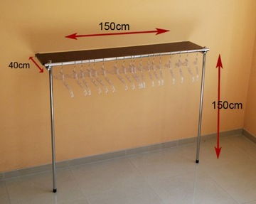 ПОЛКА С ПОЛКОЙ 1,5х1,5м ВЕШАЛКА ДЛЯ ОДЕЖДЫ ТРУБКА c1