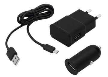 BLOW Ładowarka sieciowa samochodwa USB 2,1A kabel