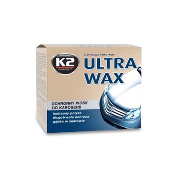 K2 ULTRA WAX 250 twardy wosk carnauba z gąbką,