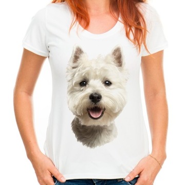 Koszulka z psem West Westie terrier pies t-shirt L