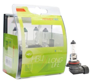 Żarówka PowerTe HB4 P22d 12V 55W LONG LIFE DUO