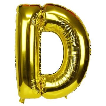 Balony Foliowe Literki Litery Złota Balon Litera D
