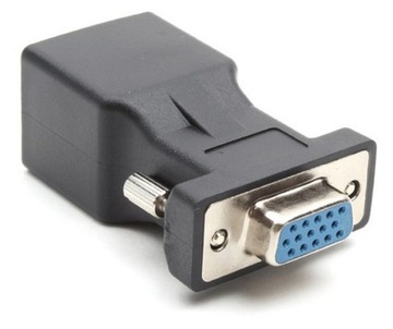 Extender VGA F - RJ45 LAN CAT5 CAT6 po skrętce 20M