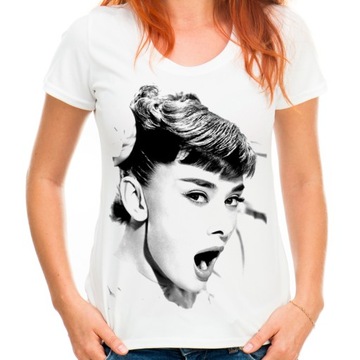 Koszulka z Audrey Hepburn dla mamy babci córki XXL