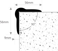 Гибкая резиновая угловая защита FAT 1м