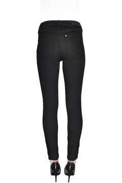 H&M Damskie Spodnie Czarne Jeansy Jeans Rurki Średni Stan Regular XXS 25/32