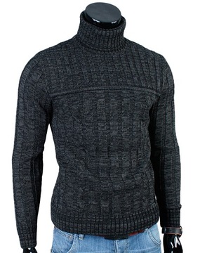 Gruby GOLF Sweter MA22 Grafit__XL_PRODUKT_PL