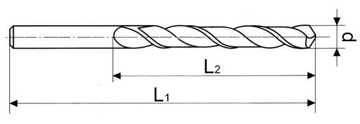 WIERTŁO METALU NWKa HSS-R DIN338 CZARNE 12,5 MM