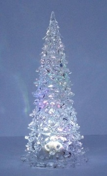 ŚWIECĄCA CHOINKA LED 22cm - OZDOBA ŚWIĄTECZNA (R3)