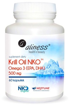 Aliness KRILL OIL NKO OMEGA 3 OLEJ з KRYLA 60kap