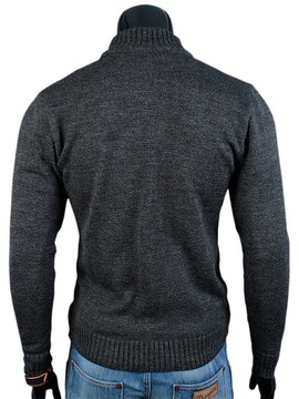 GRUBY Sweter ROZPINANY AS05 Grafit__XXL_PRODUKT_PL