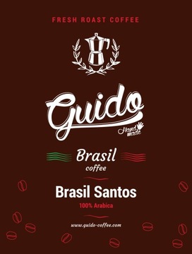 Guido Coffee свежеобжаренный кофе Brasil Santos 1 кг