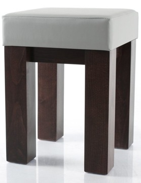 Taboret MODERN drewniany tapicerowany stołek pufa